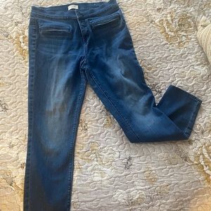 Loft outlet button up cropped jeans